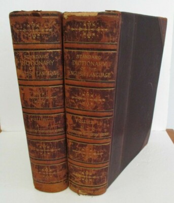 1909 Funk & Wagnalls STANDARD DICTIONARY OF THE ENGLISH LANGUAGE, 2 Vols, Illus-image