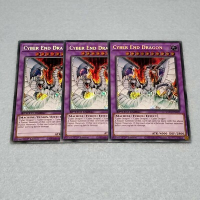 Yugioh Cyber End Dragon SGX1 1st Edition Secret Rare 3 Card Set NM-image