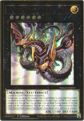 Near Mint x 1 Cyber Dragon Infinity (Alternate Art) - MAGO-EN033 - Premium Gold -image