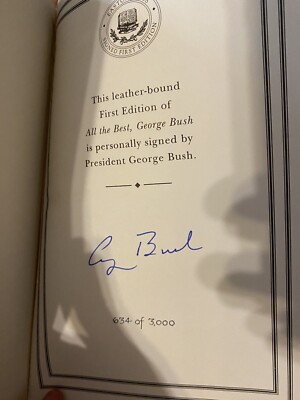 ALL THE BEST BY GEORGE BUSH EASTON PRESS 1999 1ST EDITION SIGNED COA-image