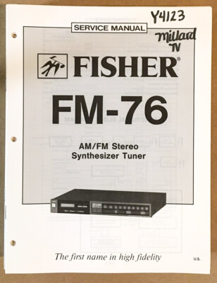 Fisher FM-76 Tuner Service Manual *Original*-image