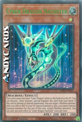 CYBER DRAGON REAR (Cyber Drago Back) • Ultra R Green • LDS2 EN032 Yugioh-image