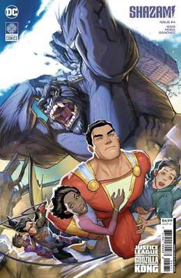 Shazam #4 Cover G Pete Woods Connecting Justice League vs Godzilla vs Kong Card-image