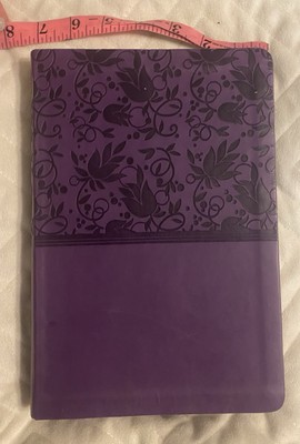 KJV 9x11 Holman Giant Print Holy Bible Red Letter Leather Purple Embossed 2010-image