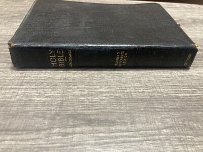 Holy Bible New Scofield Reference Edition KJV Concordance, Leather, Oxford, 1967-image