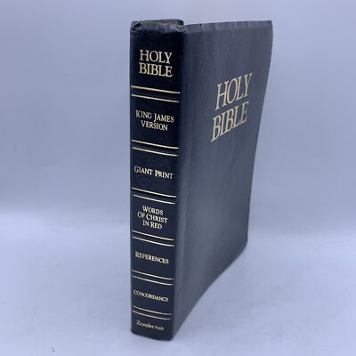 Holy Bible KJV Giant Print Reference Concordance Zondervan 1994 Red Letter-image