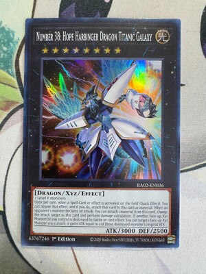 Number 30: Hope Harbinger Dragon Titanic Galaxy Holo YUGIOH TCG YGA454-image