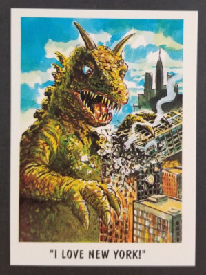 Godzilla Destroys New York 1992 Monster Book You Slay Me Card #27 (NM)-image