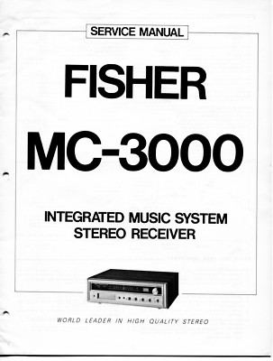 VINTAGE FISHER SERVICE MANUAL INTEGRATED MUSIC SYS STEREO RECEIVER MODEL MC-3000-image
