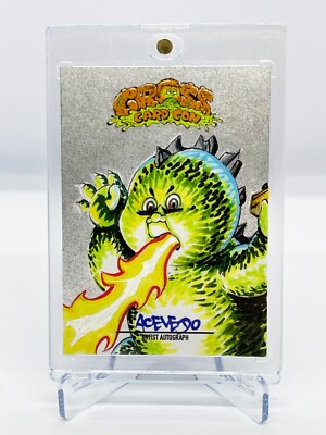 2024 Gross Card Con ACEVEDO Signed Sketch Card RARE Godzilla GARBAGE PAIL KIDS-image