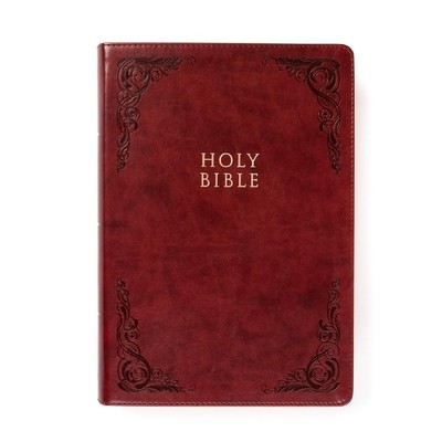 KJV Super Giant Print Reference Bible, Burgundy LeatherTouch (Leather Bound)-image