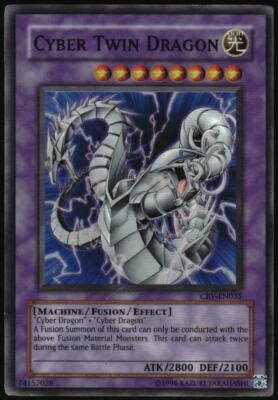 Yu-Gi-Oh! - Cyber Twin Dragon 2005 CRV-EN035 Super Rare Unlimited-image