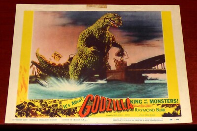 GODZILLA 1956 ORIGINAL UNITED STATES MOVIE LOBBY CARD #6 KAIJU-image