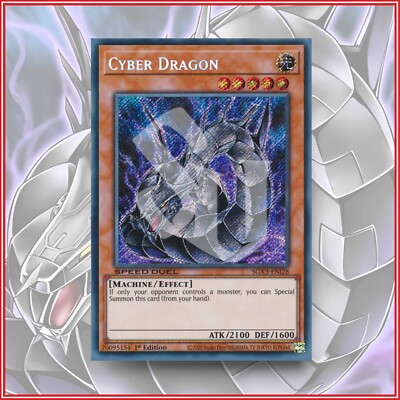 YuGiOh CYBER DRAGON SGX Secret Rare 1st Edition 🔥 Zane Deck-image