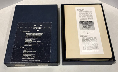 Scofield Reference Bible, KJV Genuine Cowhide Leather, w/ Box Oxford 178x RARE-image