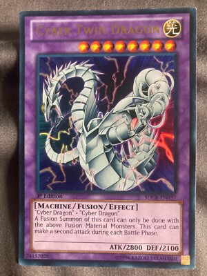 Cyber Twin Dragon Holo Ultra Rare 1st Edition Yu-Gi-Oh! Card SDCR-EN037-image