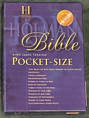 The Holman KJV Pocket Size Bible (2005 / Burgundy Bonded Leather / 7 Point Type)-image