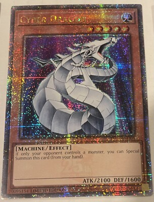 YUGIOH TN23-EN005 Cyber Dragon Quarter Century Secret Rare Card Limited Edition-image