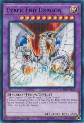 Yugioh - Cyber End Dragon Fusion Set Polymerization NM 5 Cards - Free Holo Card-image