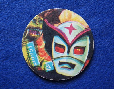 Japanese Vintage Menko Card original 70's Kaiju Monster Tokusatsu Heros-image