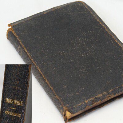 Holy Bible Reference Edition Oxford Press  1900's Leather-image