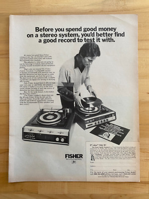 1972 Print Ad Fisher Record Player Stereo 10