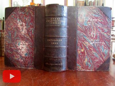 Architectural Library Catalogue 1895 Columbia Univ. Reference leather book-image