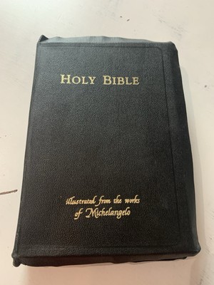 1965 Vintage KJV Holy Bible Michelangelo Sears National Bible Press Philadelphia-image