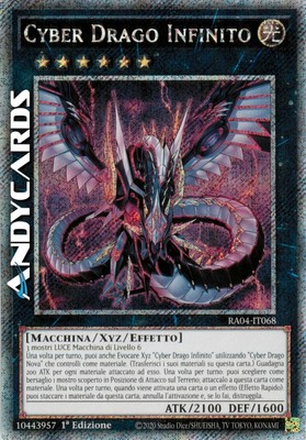 CYBER INFINITE DRAGON (Cyber Dragon Infinity) Secret Platinum • RA04 IT068 • 1Ed-image