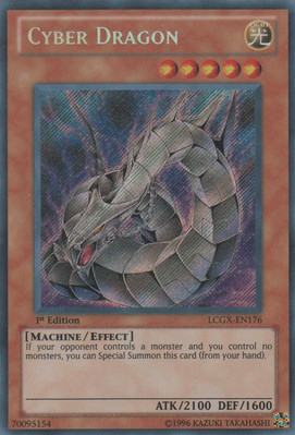 Light Play x 1 Cyber Dragon - LCGX-EN176 - Secret Rare - 1st Edition LCGX Legend-image