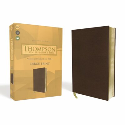 KJV Thompson Chain-Reference Bible Large Print Brown Leathersoft Simulat Leather-image
