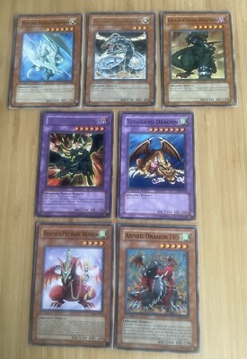 Yugioh 1st Ed. Lot of 7 Dragon W/ UR Dark Blade The Dragon Knight & Proto-Cyber-image