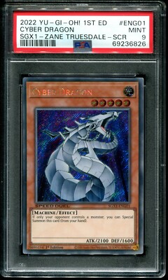 PSA 9 Cyber Dragon 1st Edition Zane Truesdale 2022 Yu-Gi-Oh! SGX1-ENG01-image