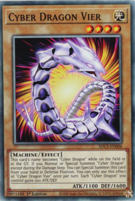 YuGiOh Cyber Dragon Vier SDCS-EN006 Common 1st Edition-image