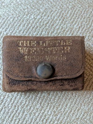 Leather The Little Webster 18000 Words Dictionary Miniature Souvenir Camel City-image