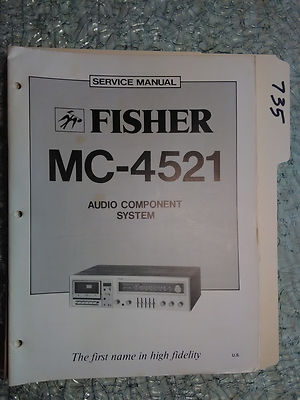 Fisher MC-4521 service manual original repair book stereo receiver tape deck-image