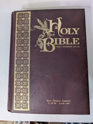 Thomas Nelson 1971 Holy Bible Family Reference Edition Leather Gilt Oversize KJV-image