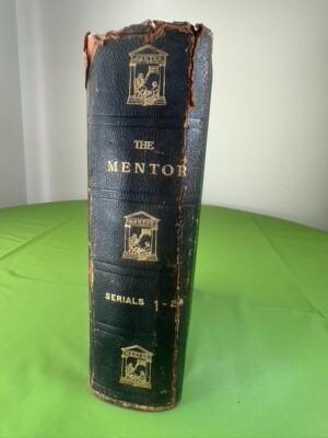 Antique The Mentor: Serials 1-24 1913 Leather bound Collector Gift Idea-image