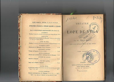Theater of Lope de Vega Volume One bound half leather REF E22 @@-image