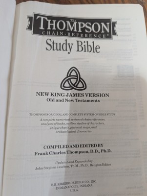 Thompson Chain Reference Study Bible NKJV Kirkbride Leather Red Letter-image