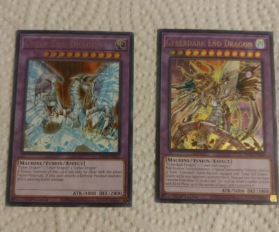 Yugioh - SDCS Cyber End Dragon + Cyberdark End Misprints -image