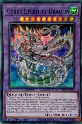 LDS2-EN033 CYBER ETERNITY DRAGON BLUE ULTRA RARE 1ST EDITION YuGiOh CARD-image