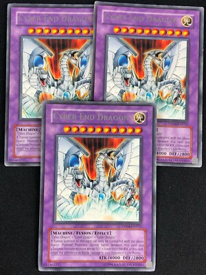 YUGIOH CYBER END DRAGON DP04-EN012 RARE X3 (MP)-image