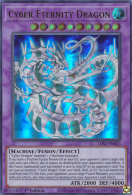 1X NM Cyber Eternity Dragon (Green) - LDS2-EN033 - Ultra Rare 1st Edition-image