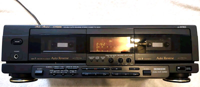 Vintage Fisher Double Auto Reverse CR-W905 Stereo Cassette Deck FOR PARTS READ-image