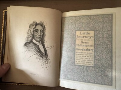 Elbert Hubbard Little Journey To Swedenborg Full Leather Illuminated 1903 Fine-image