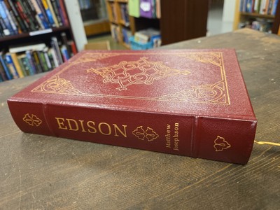 Edison: A Biography by Matthew Josephson: The Easton Press, 1986 Leather-image