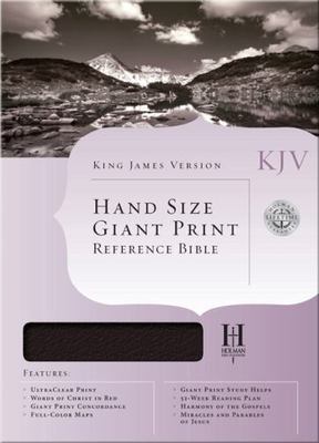 KJV Large Print Personal Size Reference Bible, Burgundy Genuine Leather-image