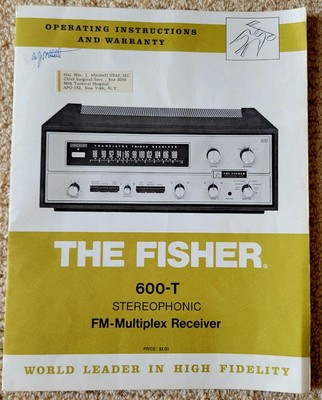 Fisher Operating Manual 600-T Stereo FM-Multiplex Receiver Additional Documents-image