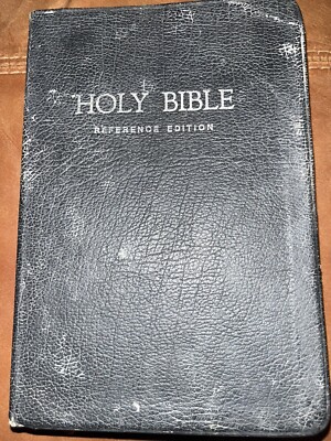 HOLY BIBLE Reference Edition BONDED LEATHER 1972 Nelson  Red Letter KJV-image